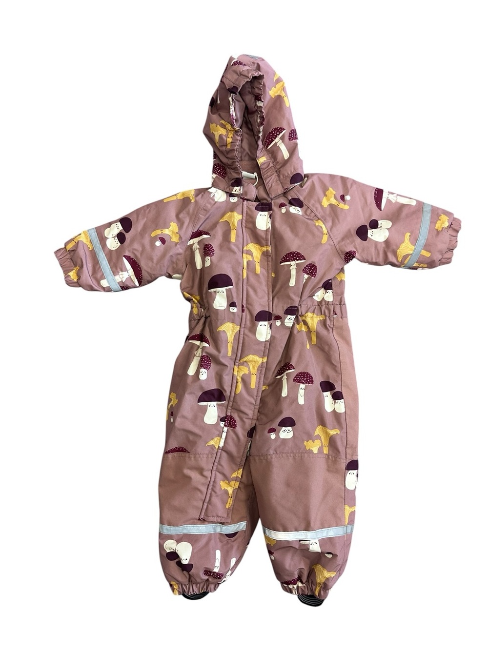 Lindex Baby Winter Overall Dusky Pink Mushroom Print Size 12-18 Months‎ NWOT